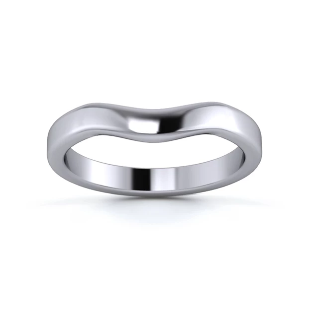 18K White Gold 2.7mm Gentle Wave Wedding Ring