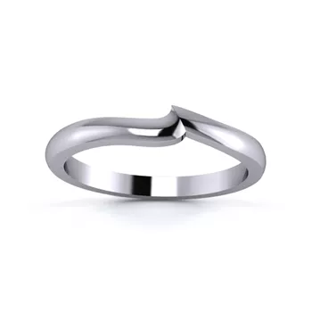 Platinum 950 2mm Fitted Wedding Ring