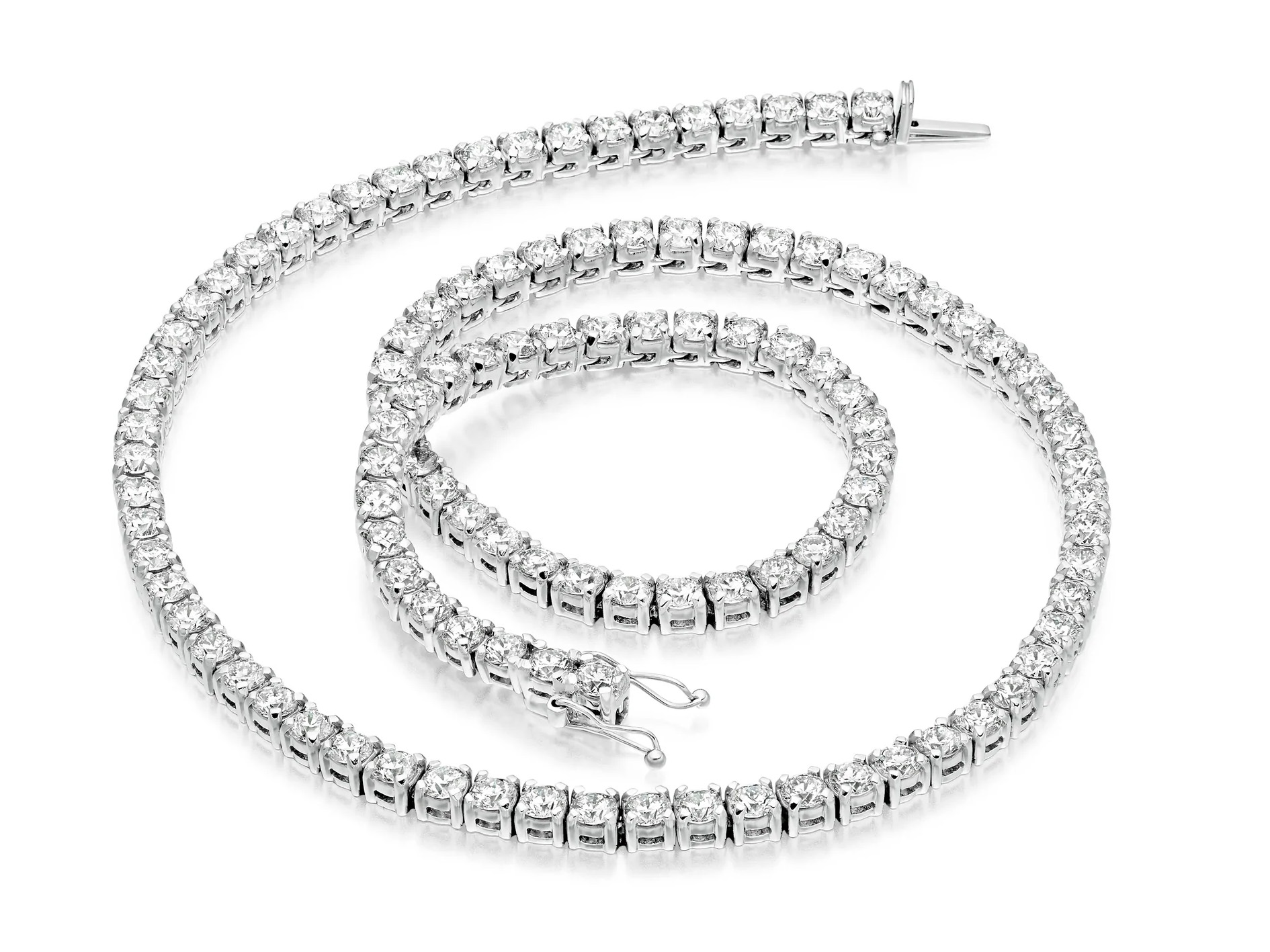 18K White Gold Diamond Necklaces