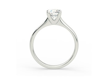 Round Brilliant Flor Diamond Ring in Palladium