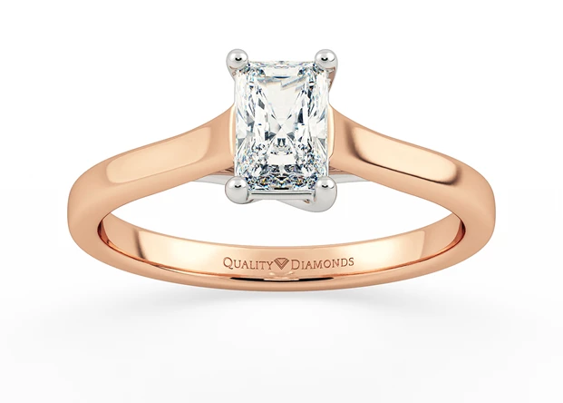 Radiant Hita Diamond Ring in 18K Rose Gold