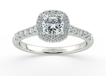 Diamond Set Cushion Bijou Diamond Ring in Platinum