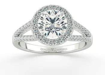 Diamond Set Round Brilliant Adonia Diamond Ring in Platinum