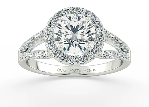 Diamond Set Round Brilliant Adonia Diamond Ring in Platinum