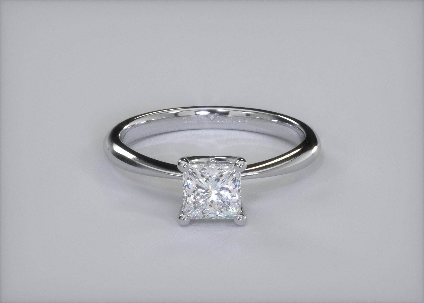 Princess Amorette Diamond Ring in Platinum 360 image