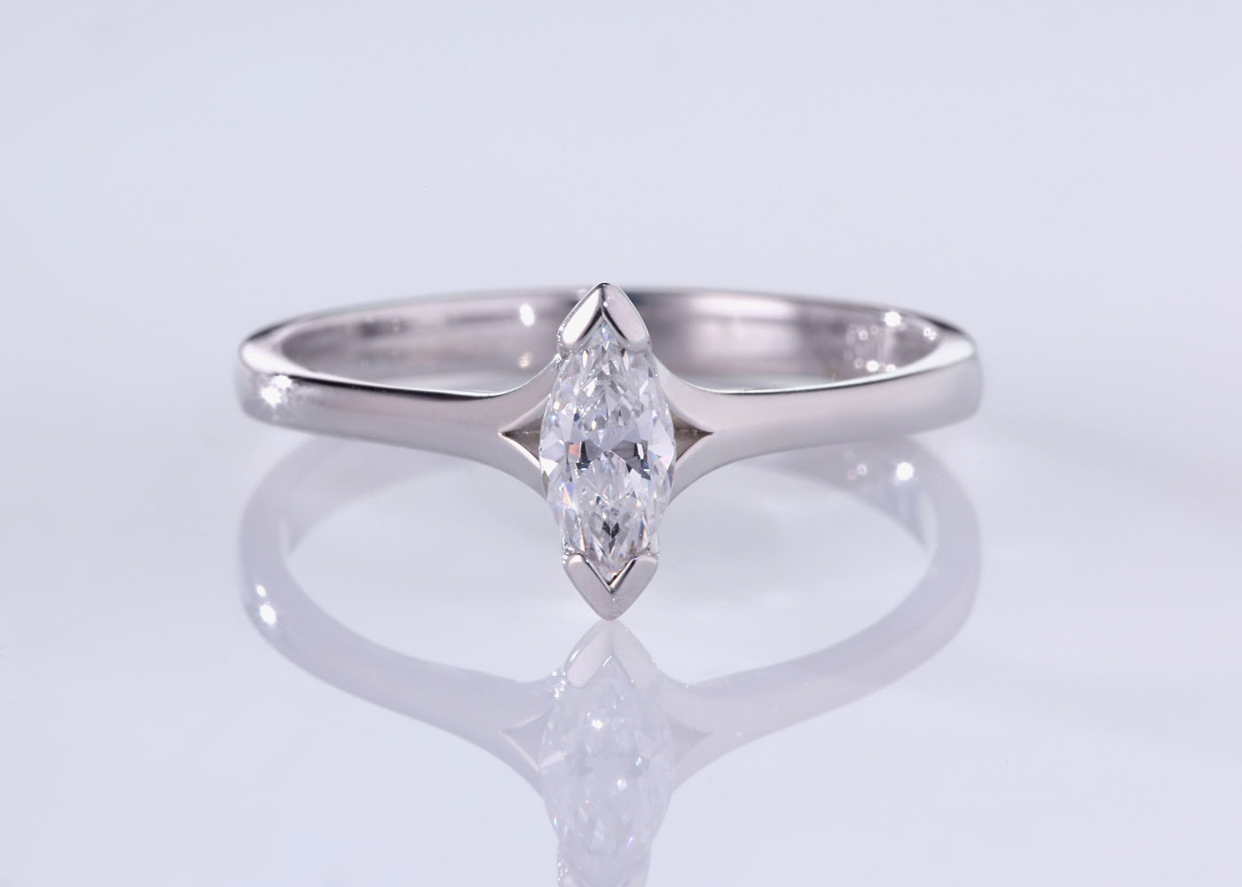 Marquise Kalila Diamond Ring in 18K Rose Gold 360 image
