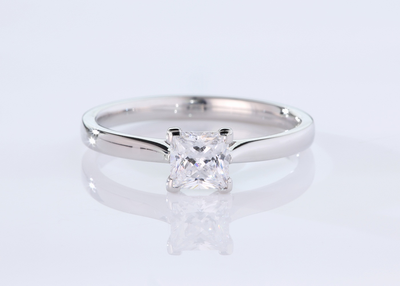Princess Amara Diamond Ring in Platinum 360 image