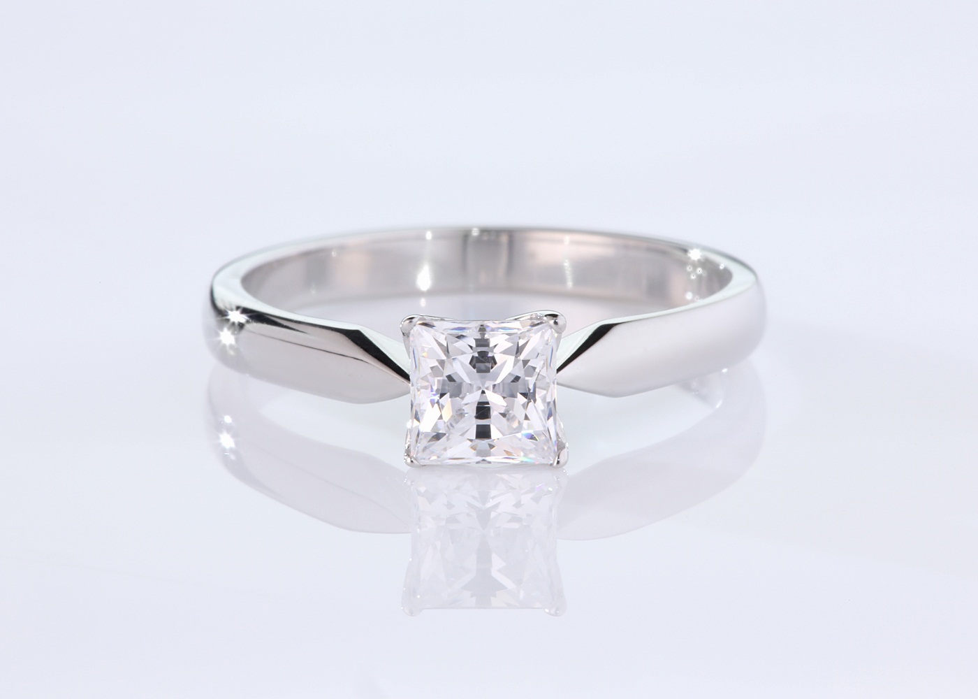 Princess Esme Diamond Rings in Palladium 360 image